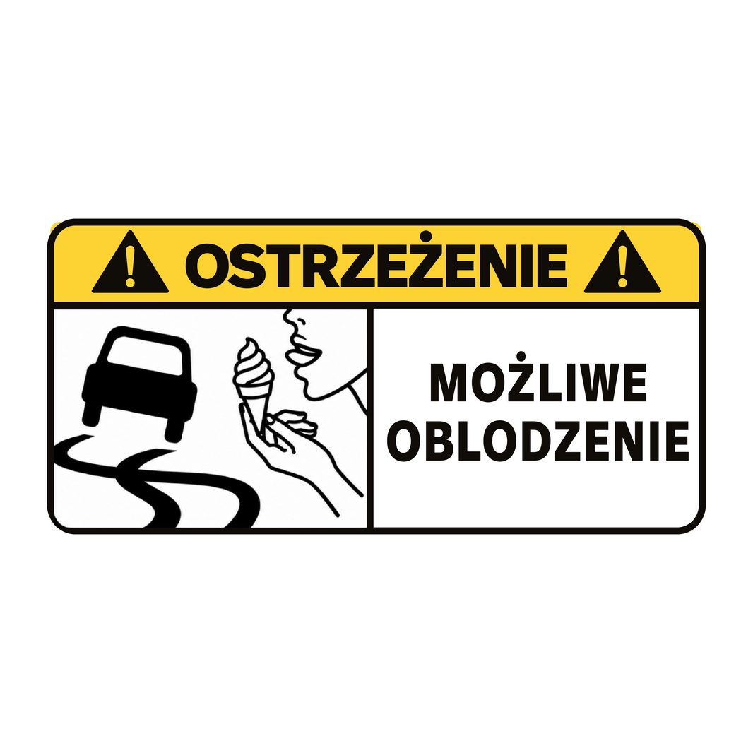 Naklejka OBLODZENIE