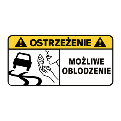 Naklejka OBLODZENIE