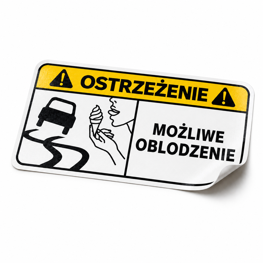 Naklejka OBLODZENIE